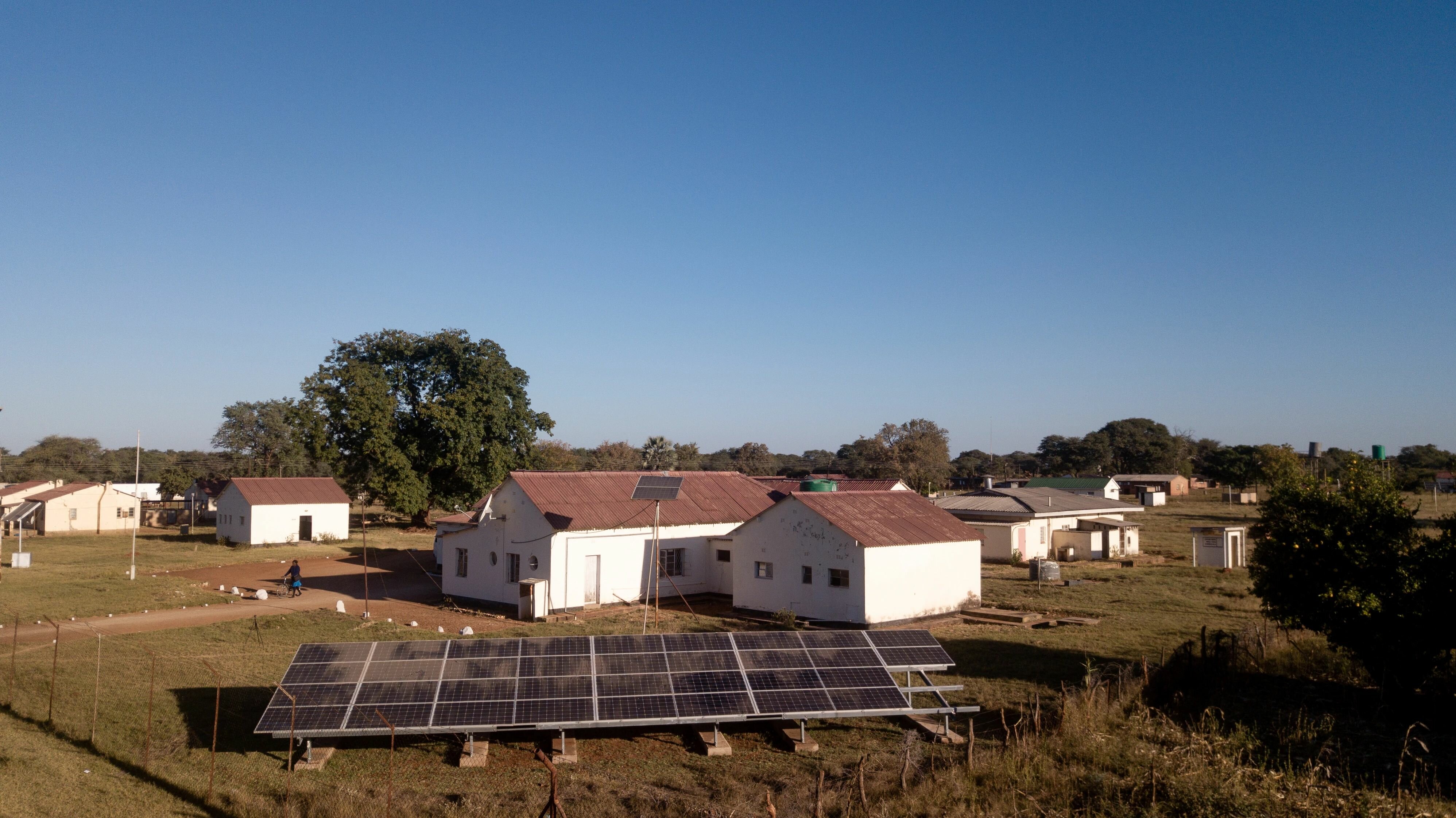 Solar panels power a health clinic in rural Zimbabwe. Photo: UNDP Zimbabwe